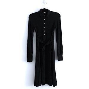 J.Crew Black Collard Long Sleeve Dress